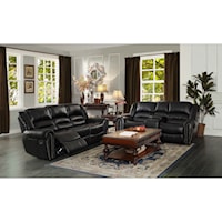 Traditional Reclining Living Room Group with Nailhead Trim