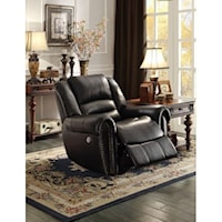 Traditional Gliding Power Recliner with Nailhead Trim