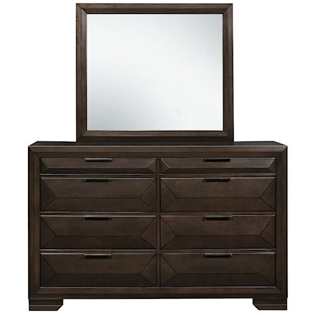 Dresser and Mirror Set