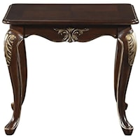 Traditional End Table with Cabriole Legs