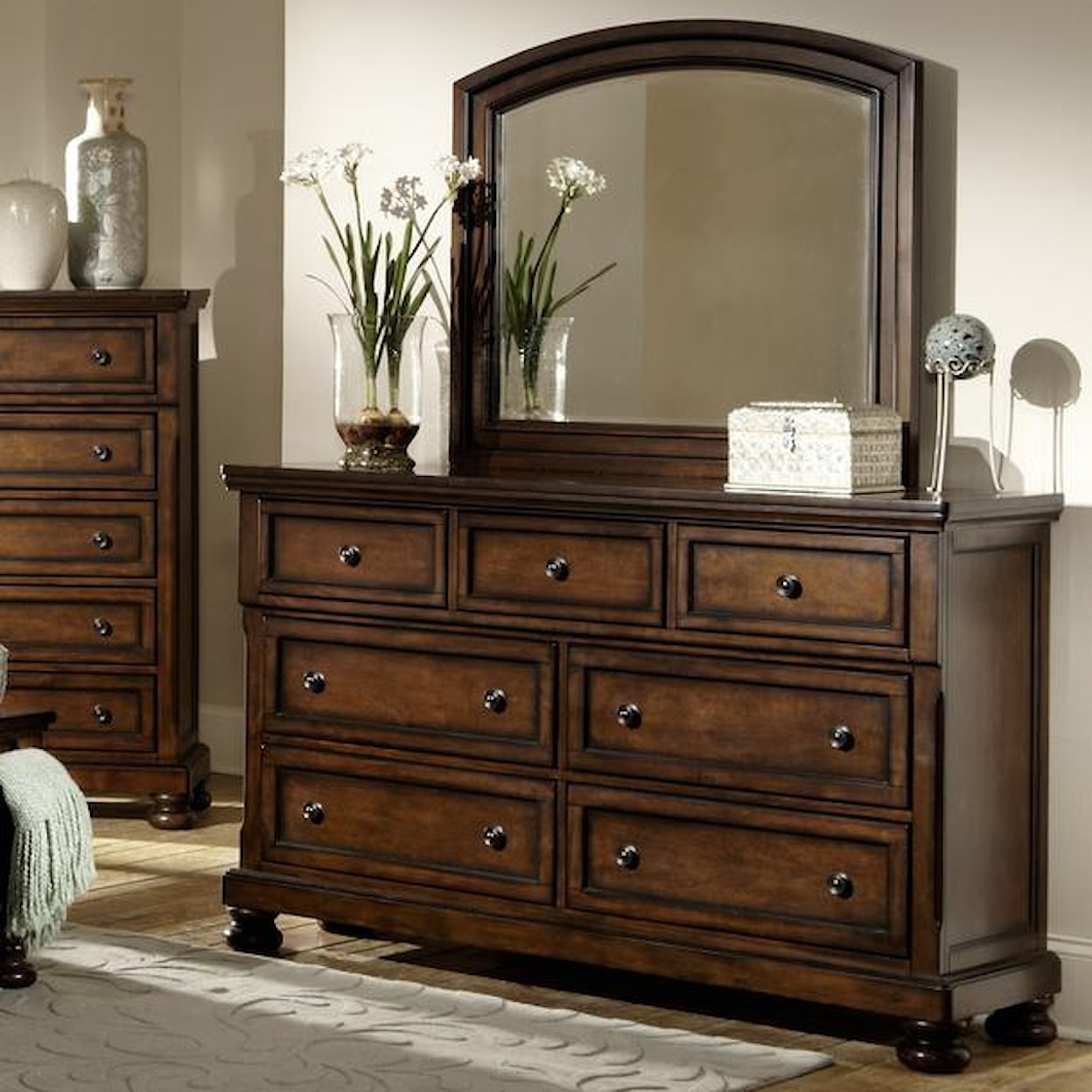 Homelegance Furniture Cumberland Dresser and Mirror