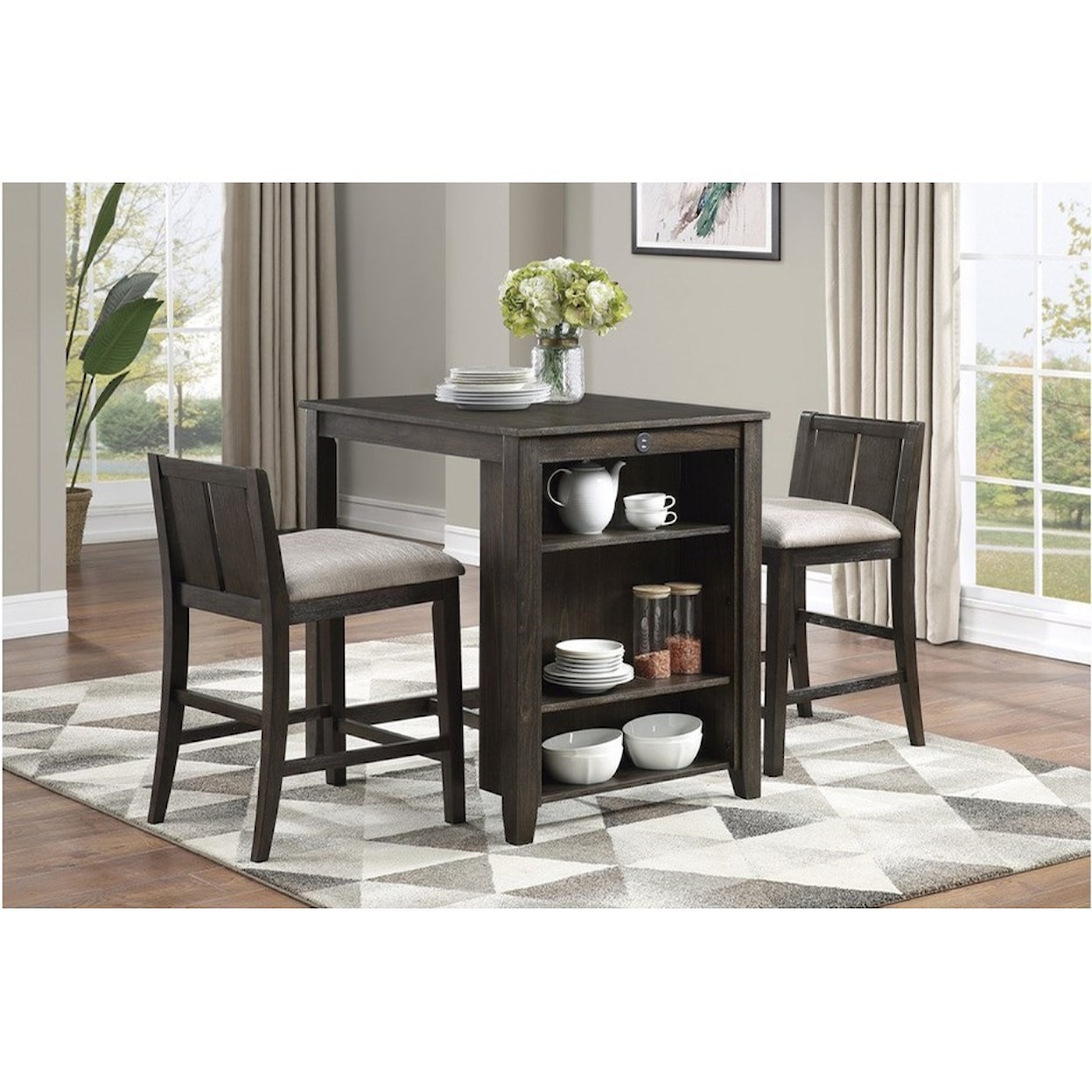 Homelegance Furniture Daye Counter Height Table Set