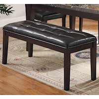 Upholstered Dining Bench with Tufted Seat