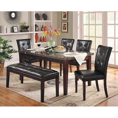 6 Piece Dining Set with Bench