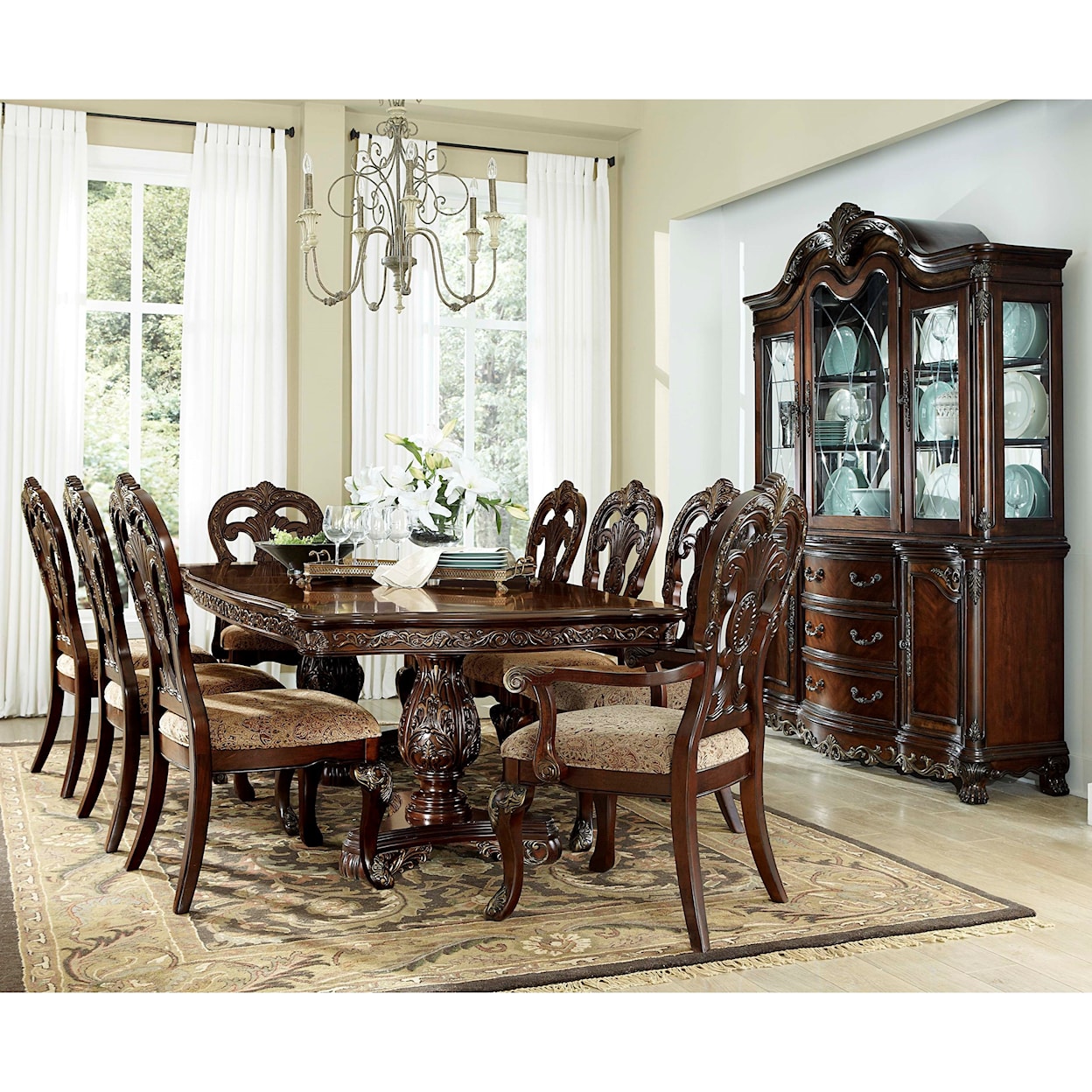 Homelegance Furniture Deryn Park Formal Dining Room Group