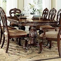 Traditional Formal Rectangular Dining Table with Intricate Detailing