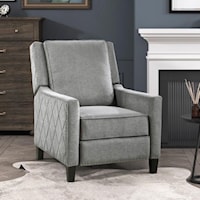 Push Back Reclining Chair with Nail Head Trim