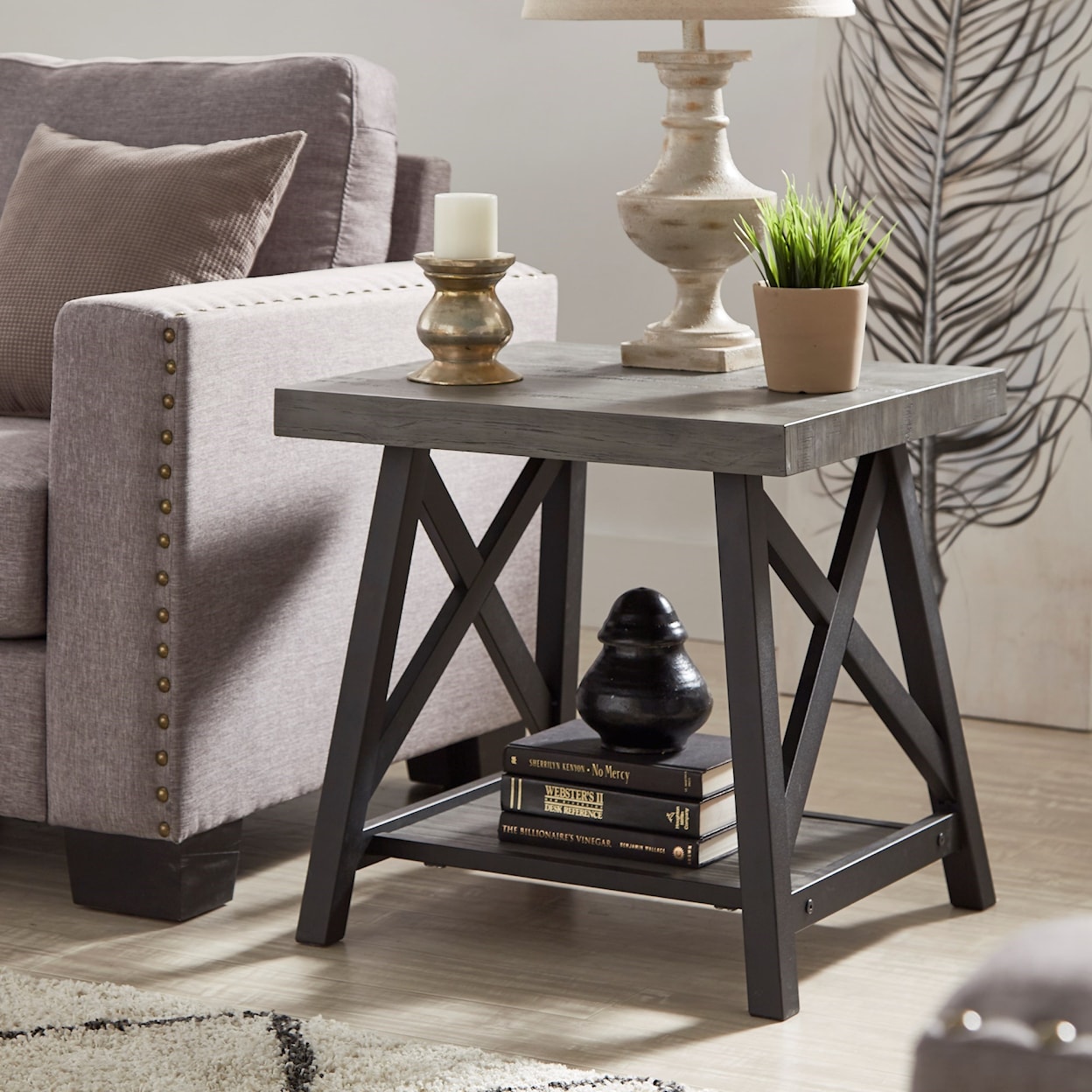 Homelegance  End Table with Shelf