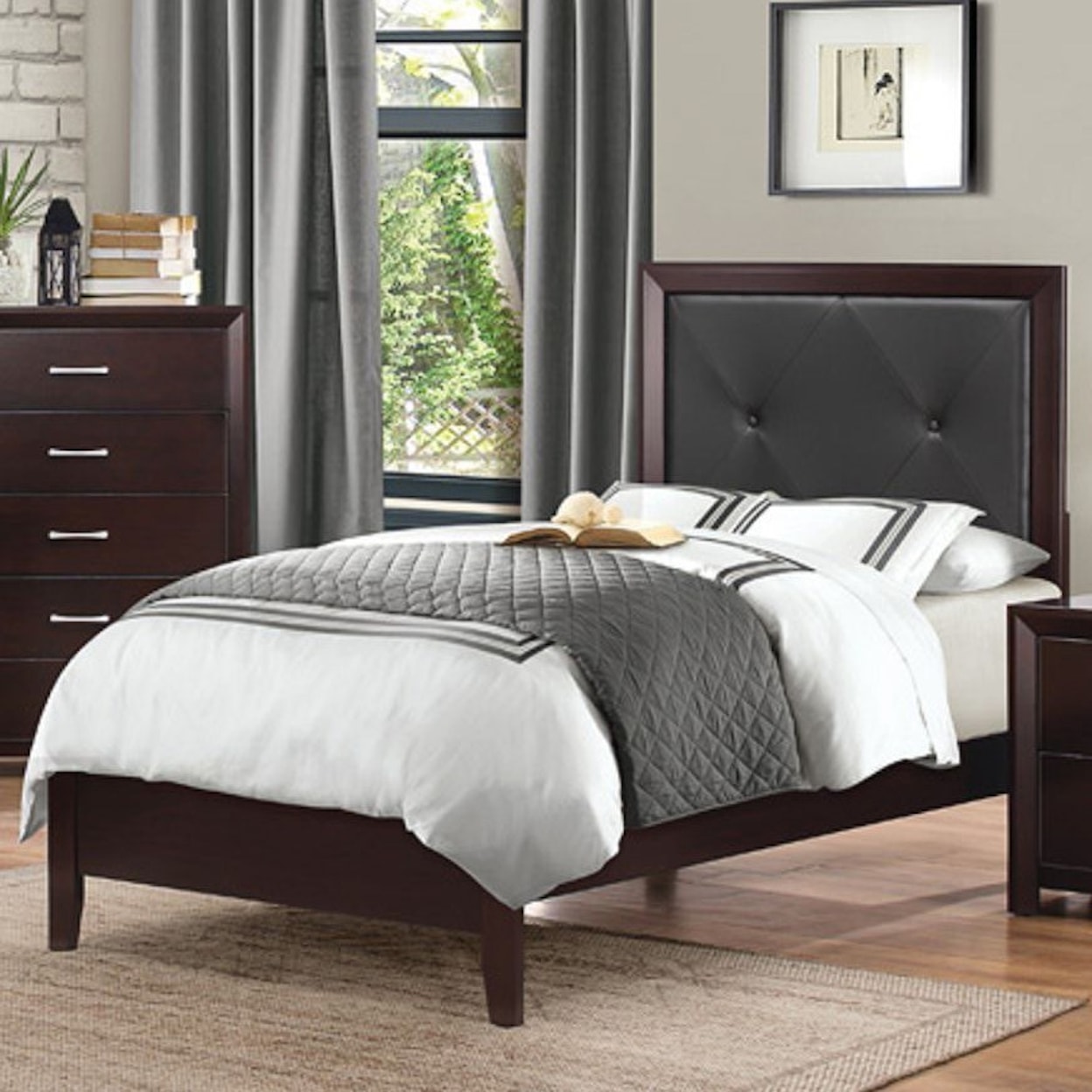 Homelegance Furniture Edina Twin Panel Bed