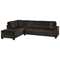 Contemporary Two Piece Sectional with Reversible Chaise