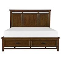 California King Platform Bed with Footboard Storage