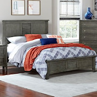 Transitional Twin Headboard and Footboard Bed
