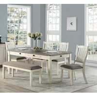 6-Piece Antique White Dining Group  1