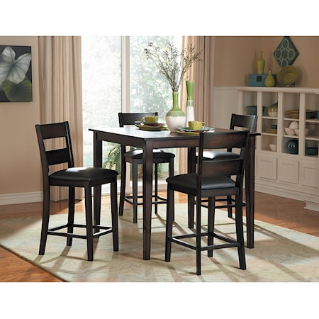 5Pc Counter Height Table and Chair Set