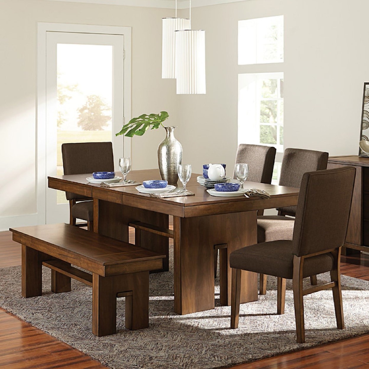 Homelegance Sedley Table and Chair Set with Bench