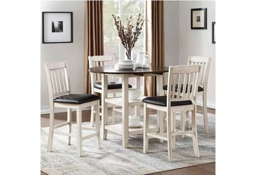 Kiwi Five Piece Chair & Pub Table Set by Homelegance at Beck's Furniture