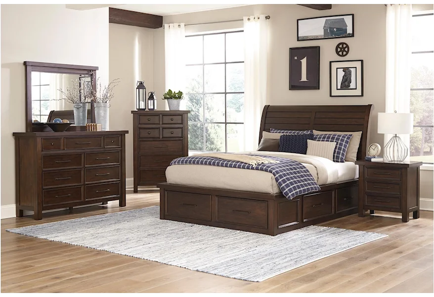 Logandale King Size Storage Bed by Homelegance at Darvin Furniture