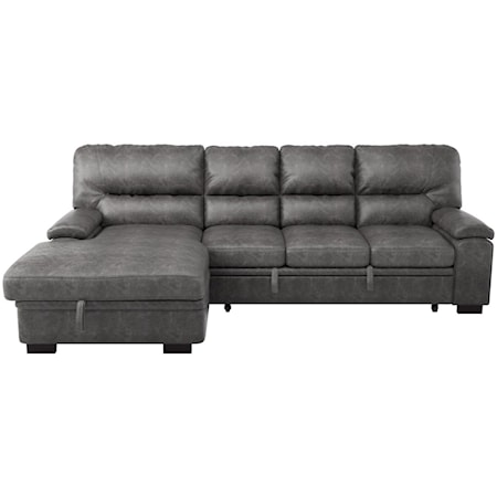 2-Piece Sectional with Pull-Out Bed