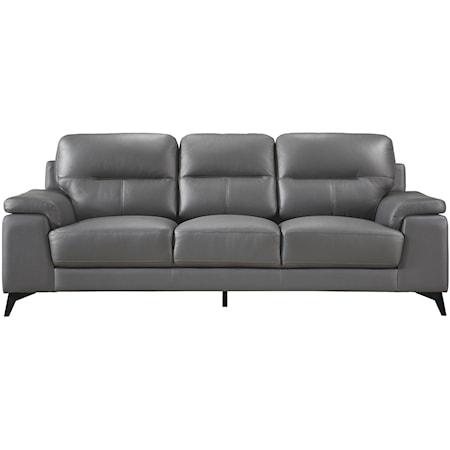 Contemporary Leather Match Sofa