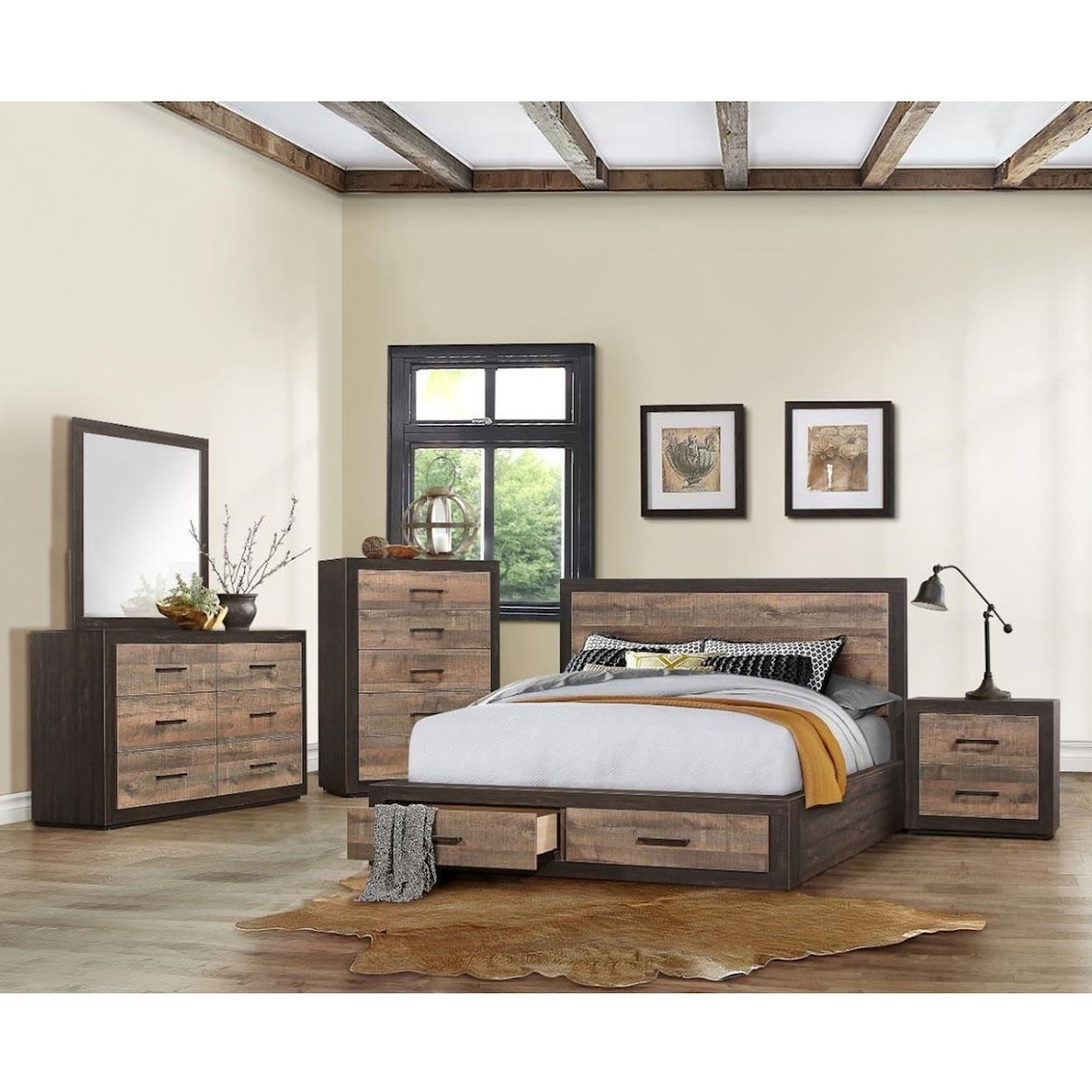 Homelegance Furniture Miter Queen Bedroom Group