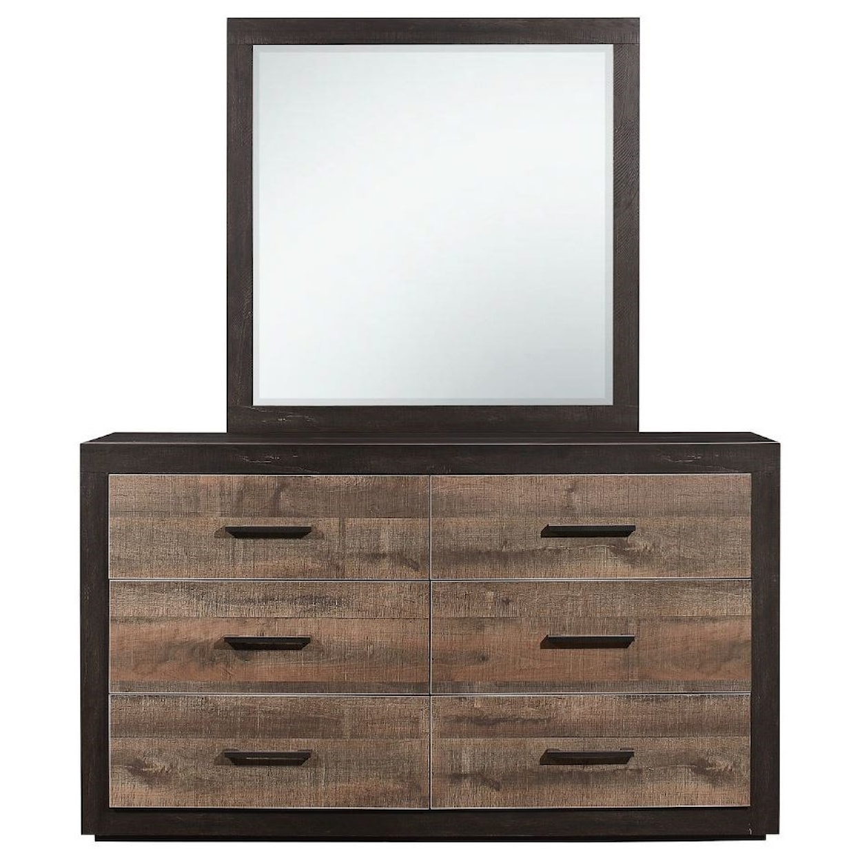 Homelegance Furniture Miter Dresser and Mirror Set