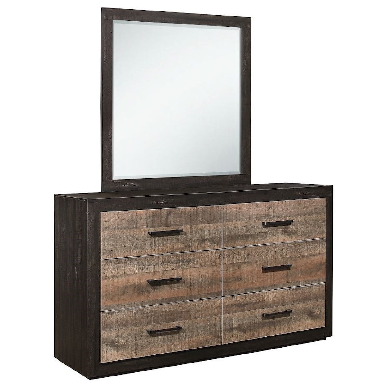 Homelegance Furniture Miter Dresser and Mirror Set