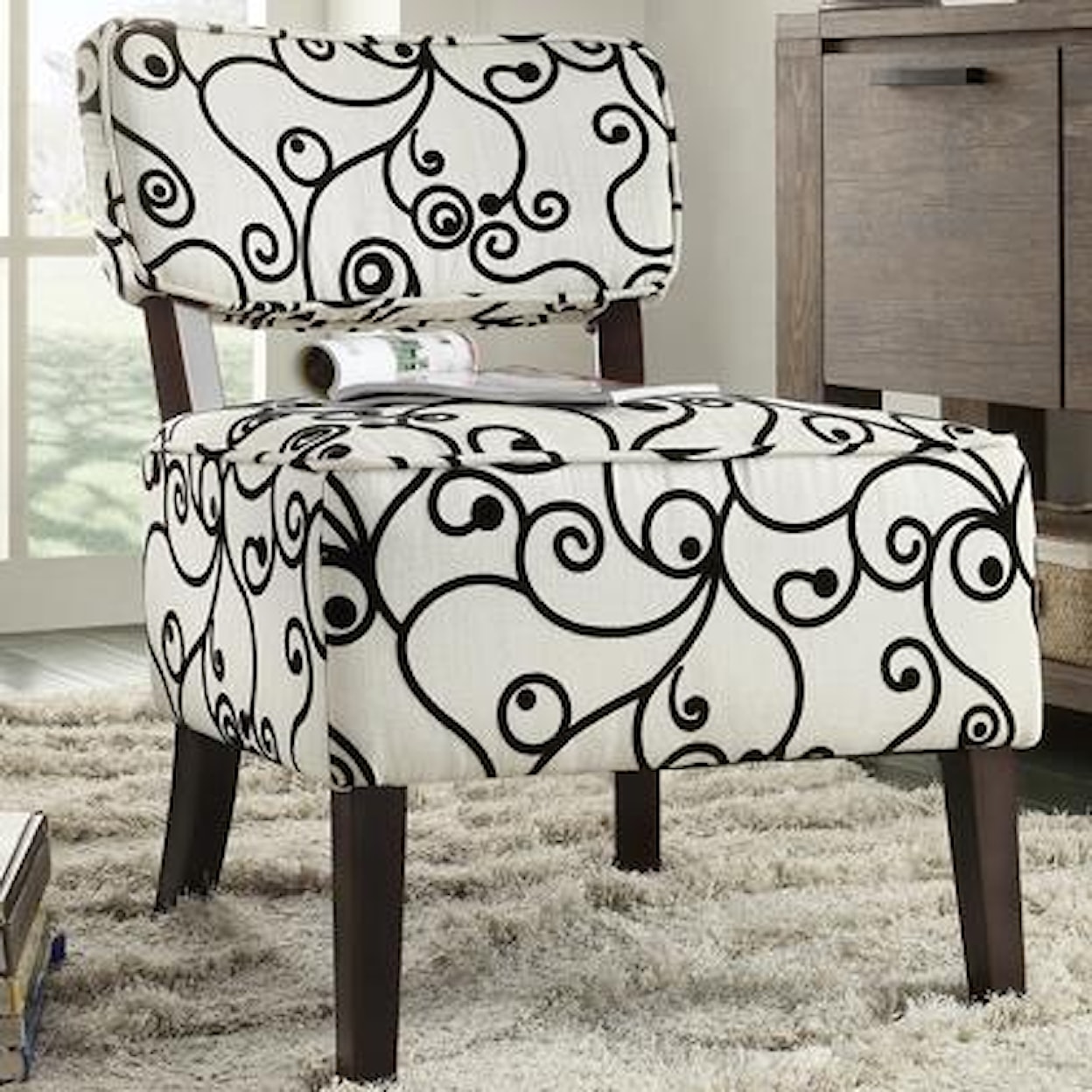 Homelegance Furniture Orson Armless Accent Chair