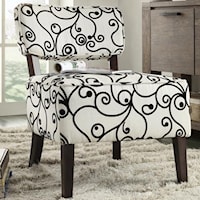 Casual Armless Accent Chair