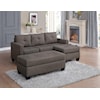 Homelegance Furniture Phelps Reversible Sofa Chaise and Ottoman