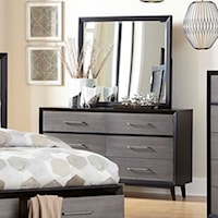 Contemporary Dresser and Mirror Combo