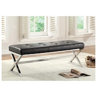 Contemporary Bench with Button Tufting