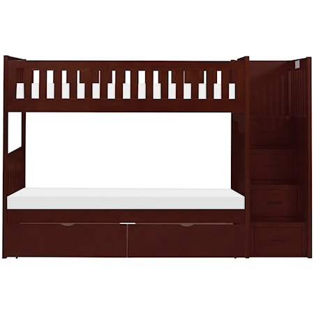 Twin Over Twin Storage Bunk Bed