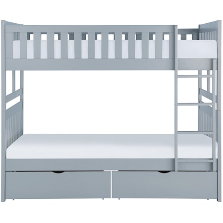 Full Over Full Storage Bunk Bed