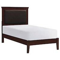 Transitional Twin Upholstered Bed