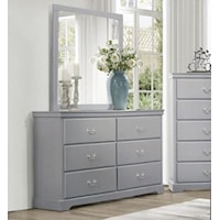 Transitional Dresser and Mirror Set