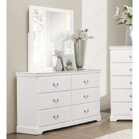 Dresser and Mirror Set