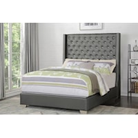 Silver Queen Upholstered Bed