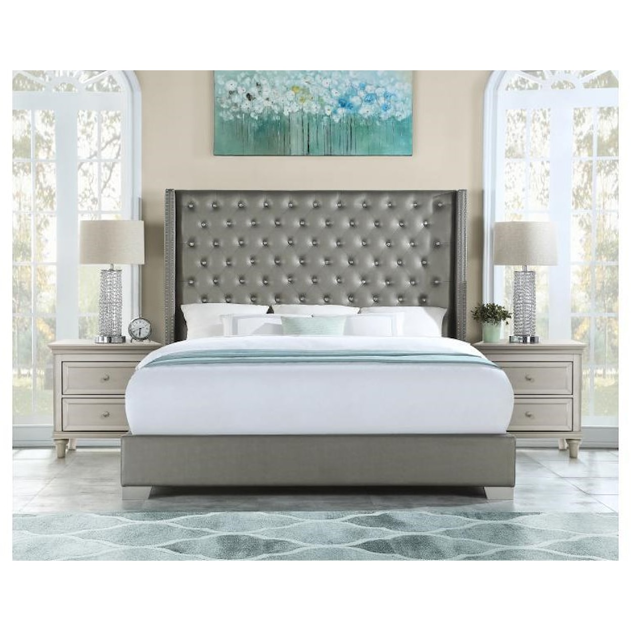 Homelegance SH228 Queen Upholstered Bed