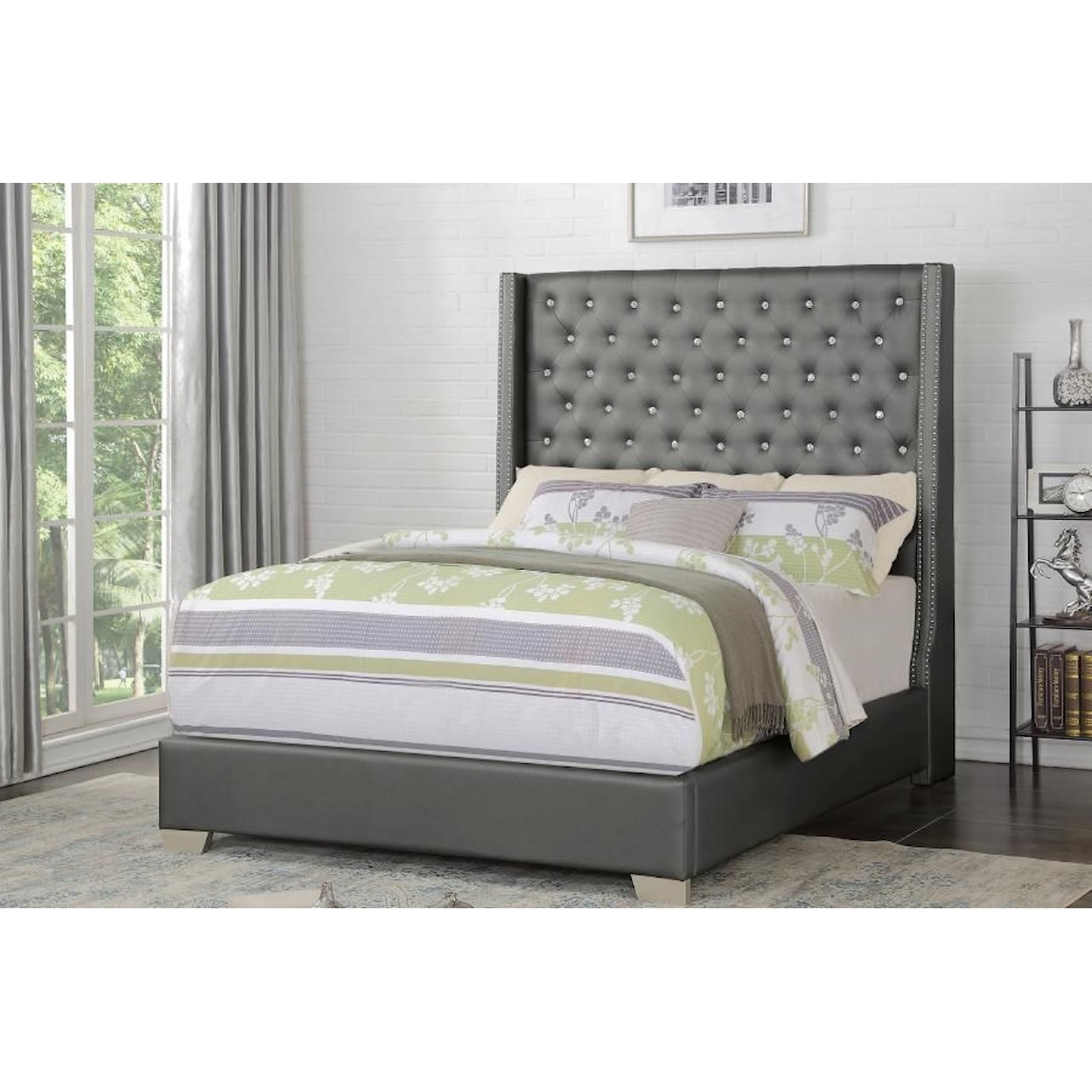 Homelegance SH228 King Upholstered Bed