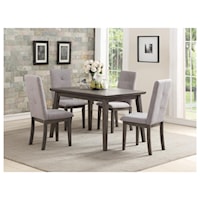 Transitional Five Piece Chair and Table Set