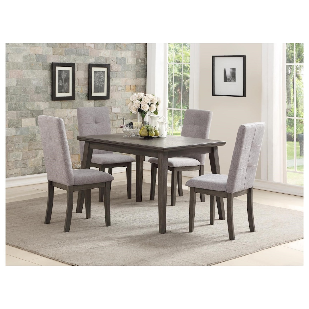 Homelegance University 5 Piece Chair & Table Set