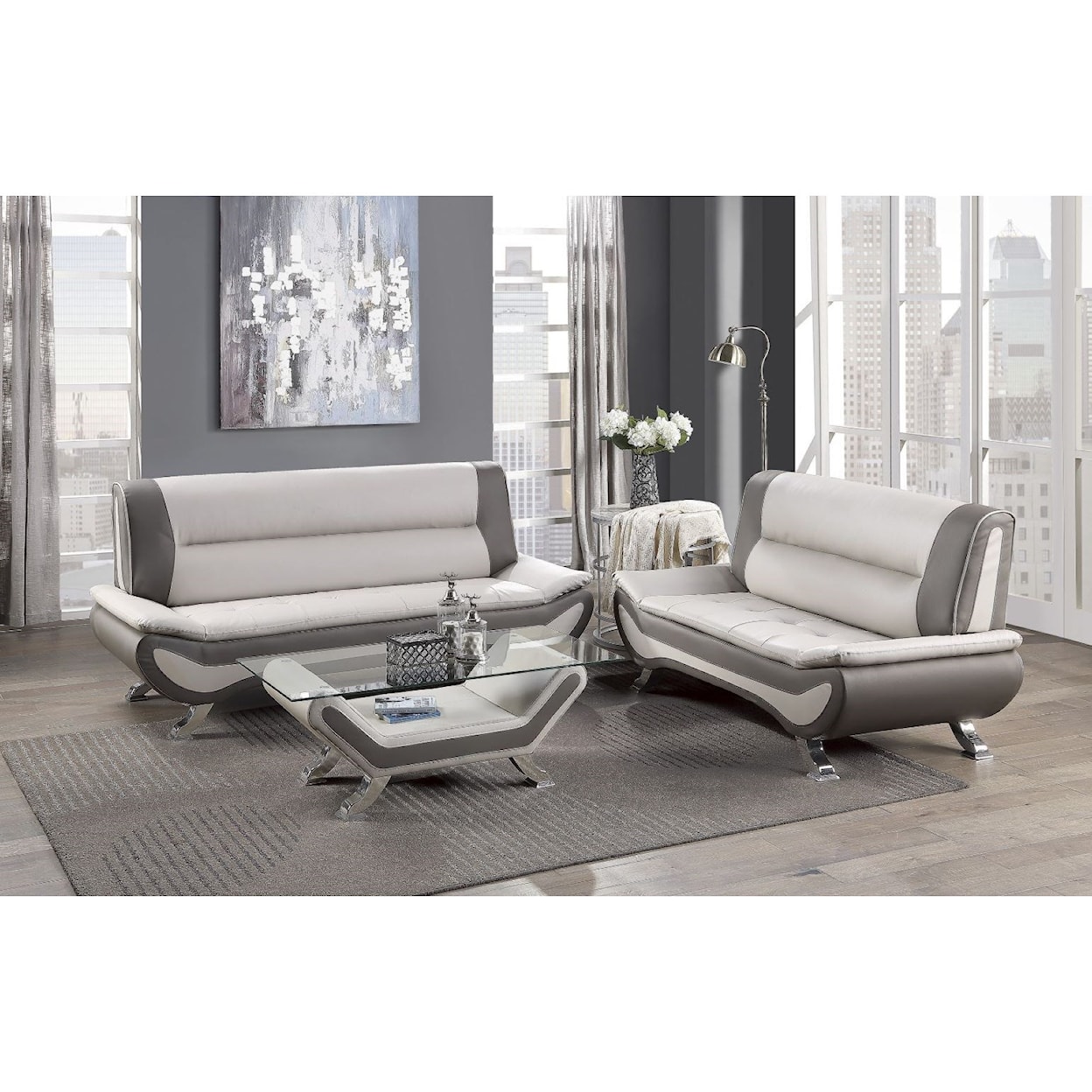 Homelegance Furniture Veloce Stationary Living Room Group