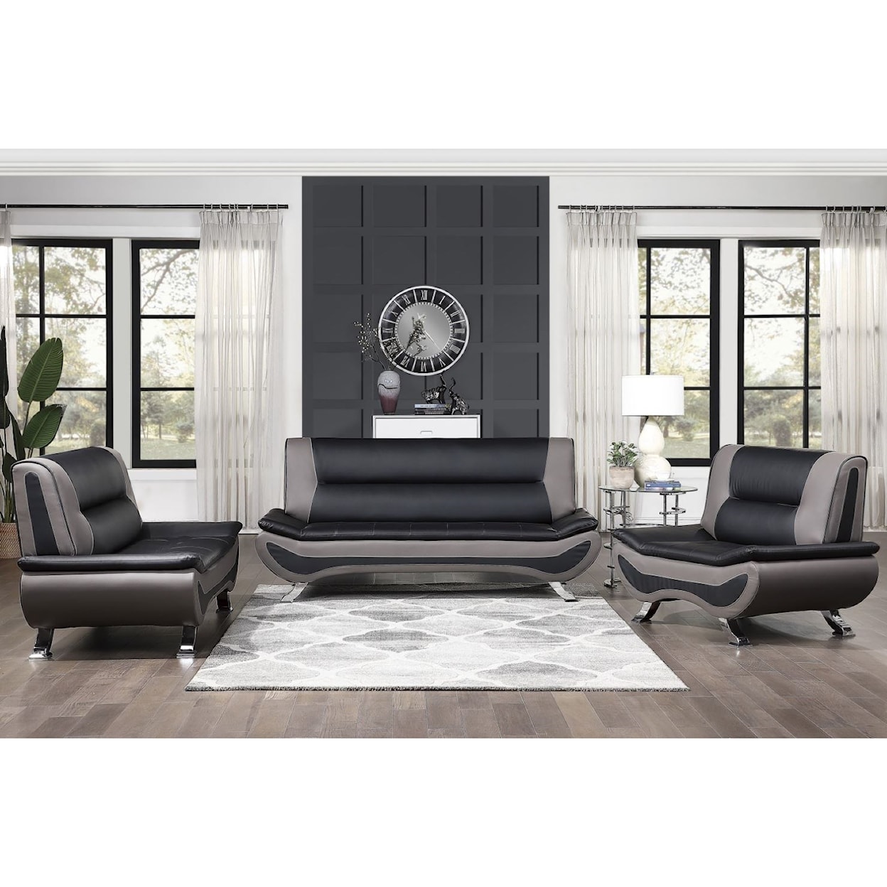 Homelegance Furniture Veloce Stationary Living Room Group