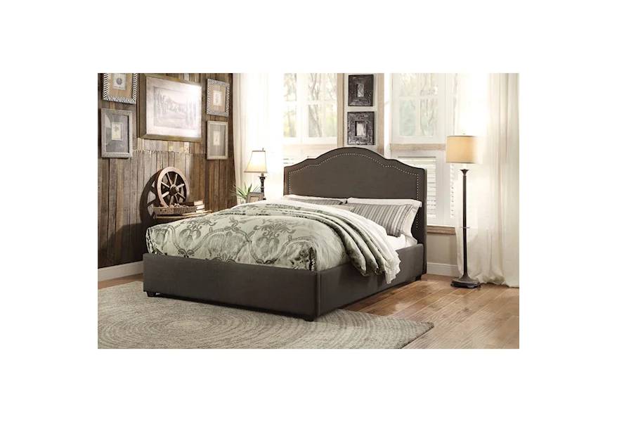 Zaira King Upholstered Bed by Homelegance at Beck's Furniture