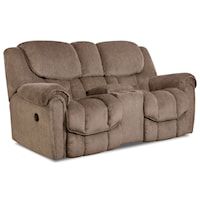 Casual Power Reclining Loveseat with Storage in Arm
