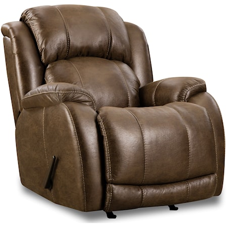 Casual Power Rocker Recliner with PIllow Top Arms