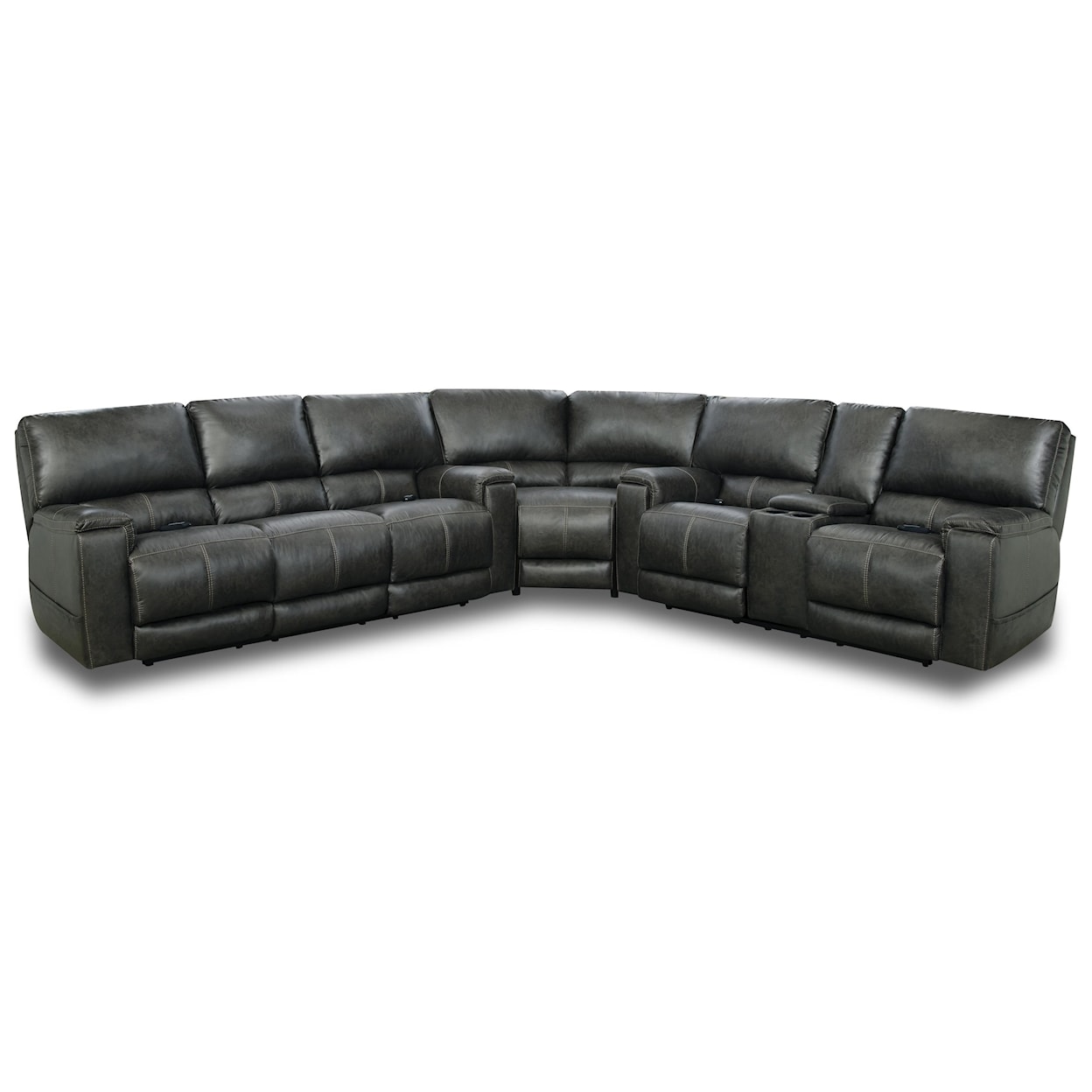 HomeStretch 197 Power Reclining Sectional