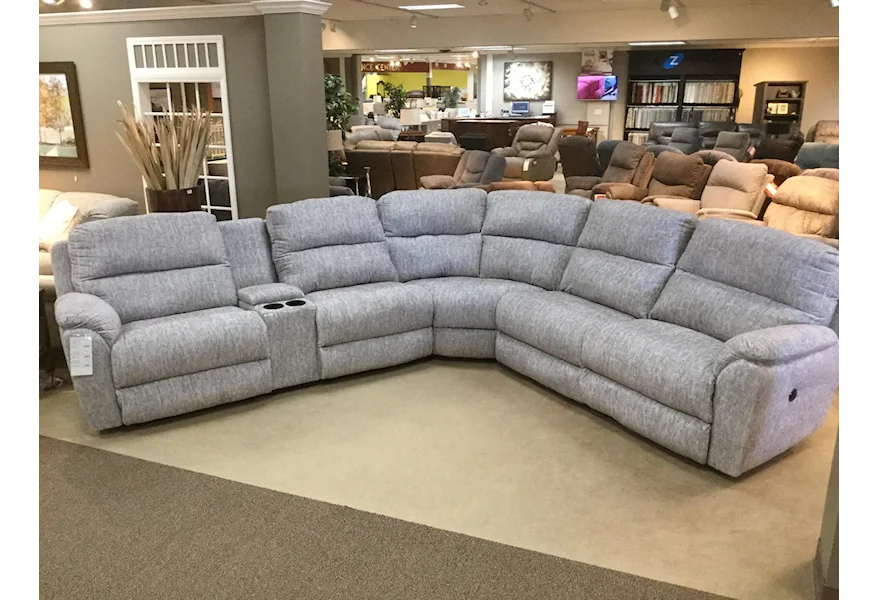 205 3 Pc Power Reclining Sectional by HomeStretch at VanDrie Home Furnishings