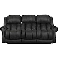 Casual Power Reclining Sofa with Rolled Padded Arms