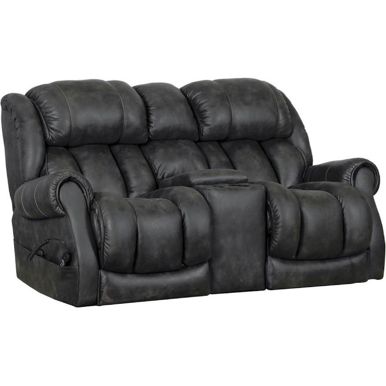 HomeStretch 146 Power Reclining Console Loveseat